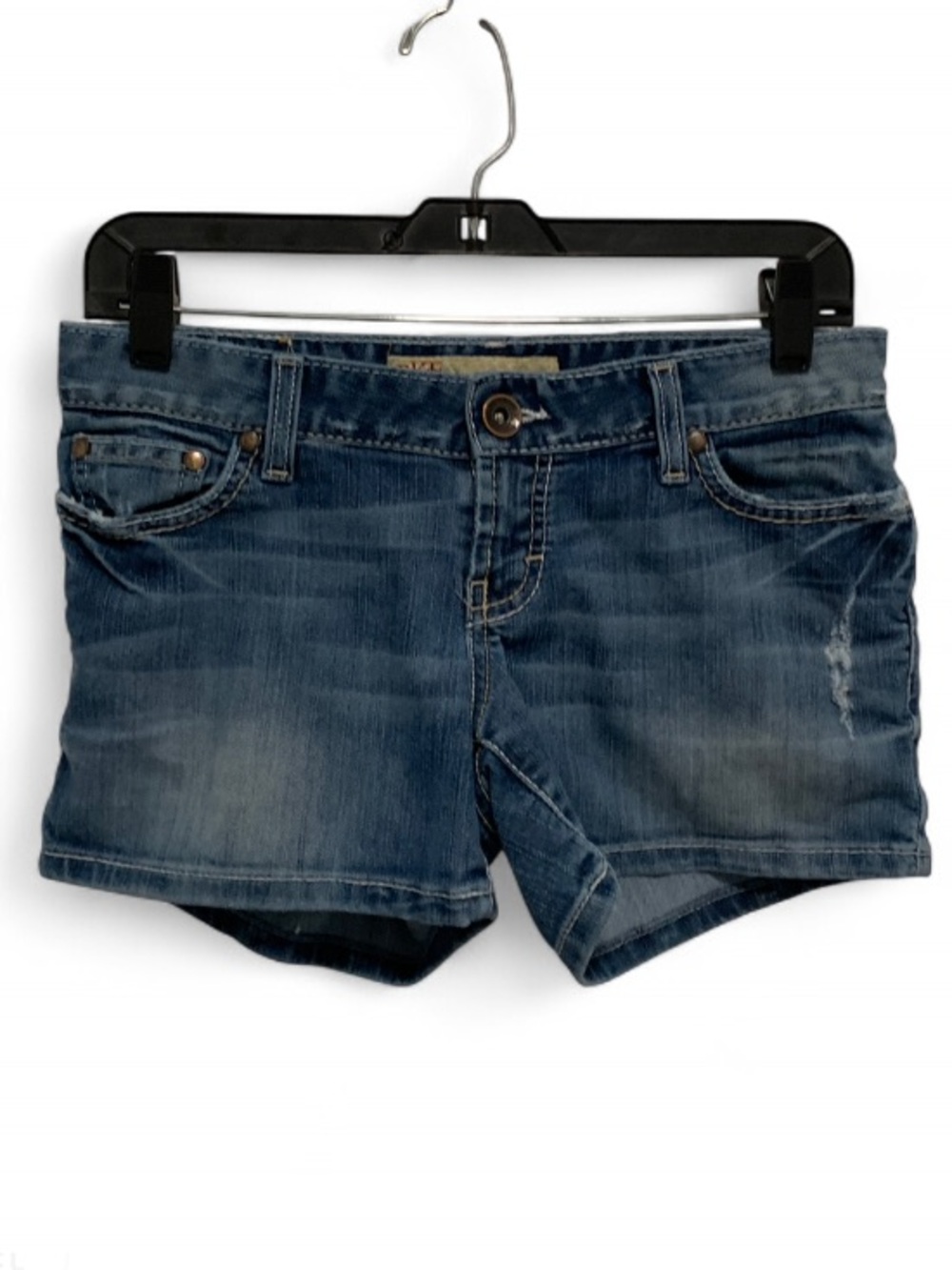 BKE Stella Denim Blue Flap Pockets Shorts
